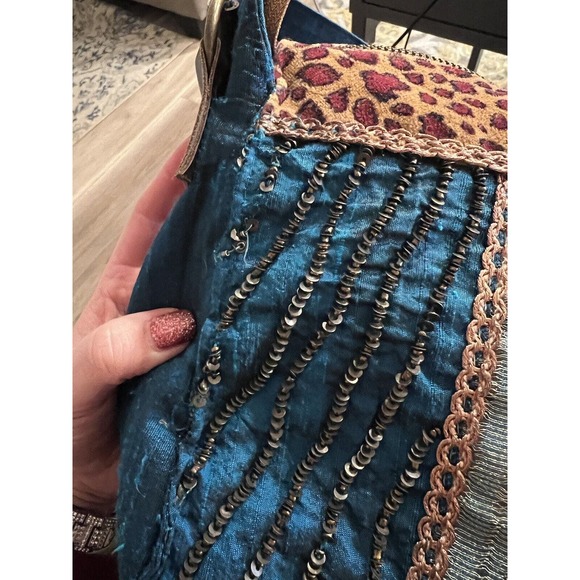 NWT Boho Quilted Beaded Shoulder Bag #147 - Picture 6 of 6